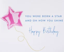 Born A Star Birthday Greeting Card – Illustrated by Sandra K Pena