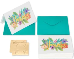 Botanical Floral Boxed Thank You Cards and Envelopes, 8-Count