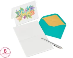 Botanical Floral Boxed Thank You Cards and Envelopes, 8-Count
