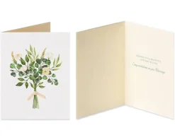 Bouquet and Wreath Wedding Greeting Card Bundle, 2-Count