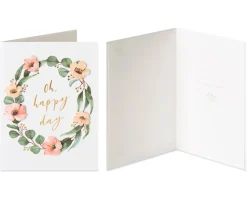 Bouquet and Wreath Wedding Greeting Card Bundle, 2-Count