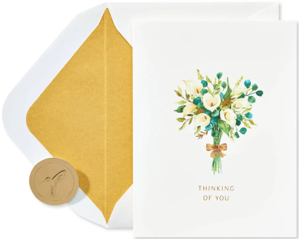 Bouquet Of Lilies Sympathy Greeting Card for Loss of Mother