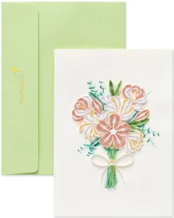 Bouquet Wedding Shower Quilling Greeting Card