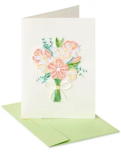 Bouquet Wedding Shower Quilling Greeting Card