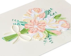 Bouquet Wedding Shower Quilling Greeting Card
