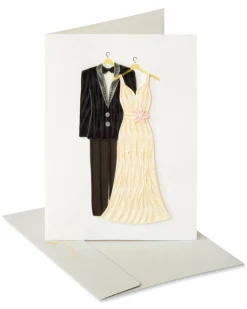 Bride and Groom Wedding Quilling Greeting Card