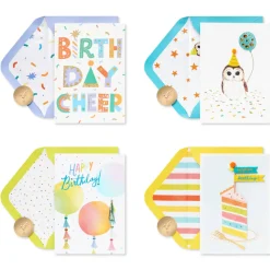 Bright Birthday Birthday Card Assortment, 4-Count
