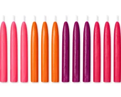 Bright Colors Birthday Candles, 12-Count