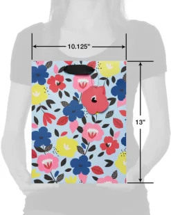 Bright Flowers Large Gift Bag, 1 Bag