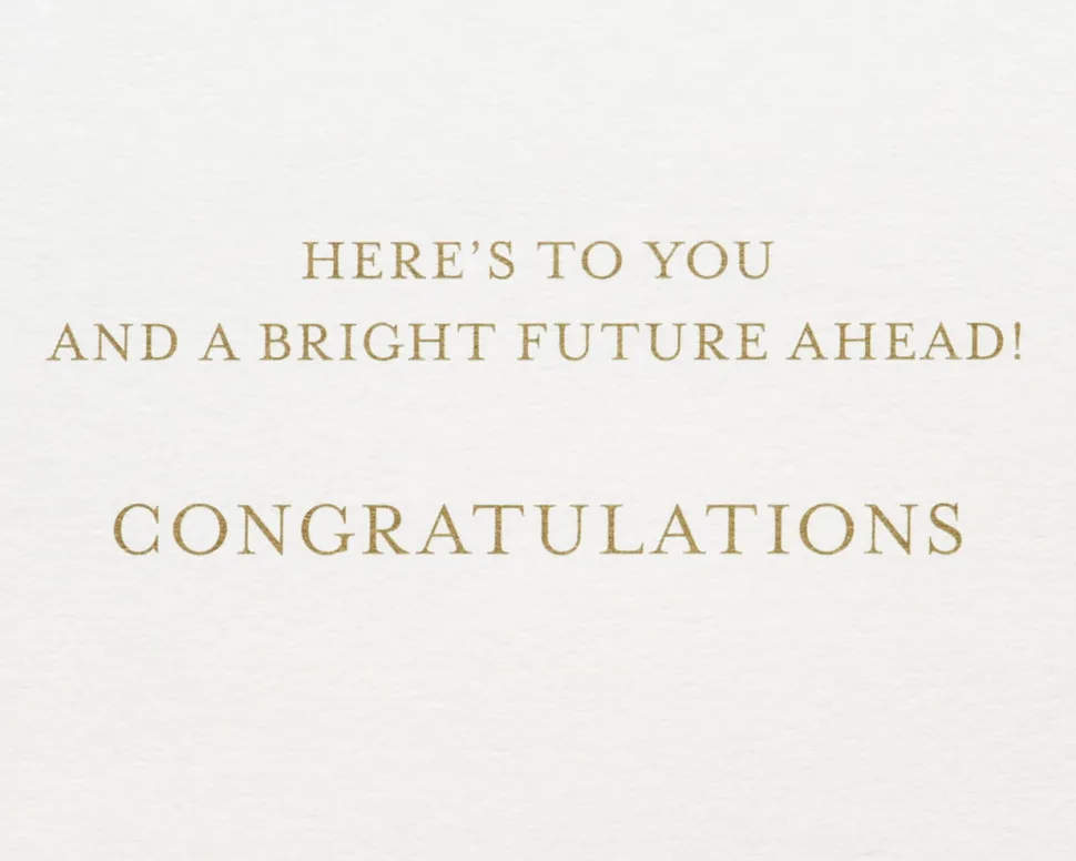 Bright Future, Lasercut Grad Cap Graduation Greeting Card