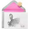 Bunny Slipper Girl Birthday Greeting Card- Designed by Bella Pilar