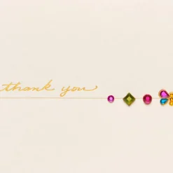 Butterfly Gems Thank You Greeting Card