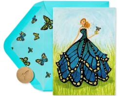 Butterfly Girl Birthday Greeting Card- Designed by Bella Pilar