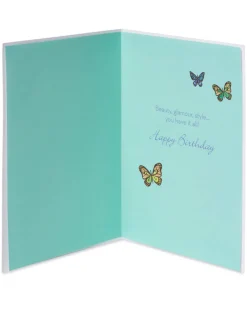 Butterfly Girl Birthday Greeting Card- Designed by Bella Pilar