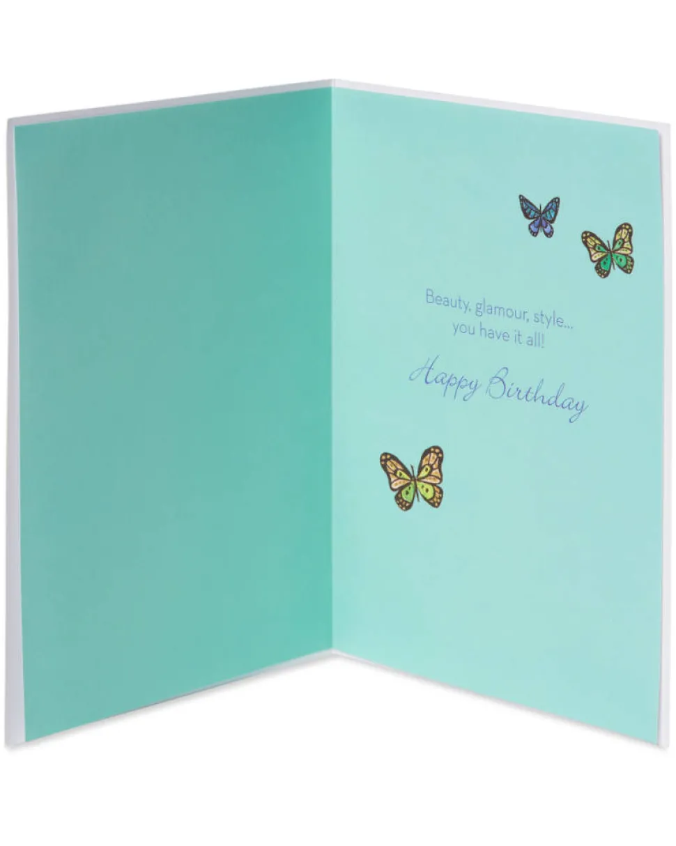 Butterfly Girl Birthday Greeting Card- Designed by Bella Pilar