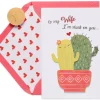 Cacti Funny Valentine’s Day Greeting Card for Wife