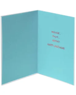 Cake Goes Here Funny Cat Birthday Greeting Card