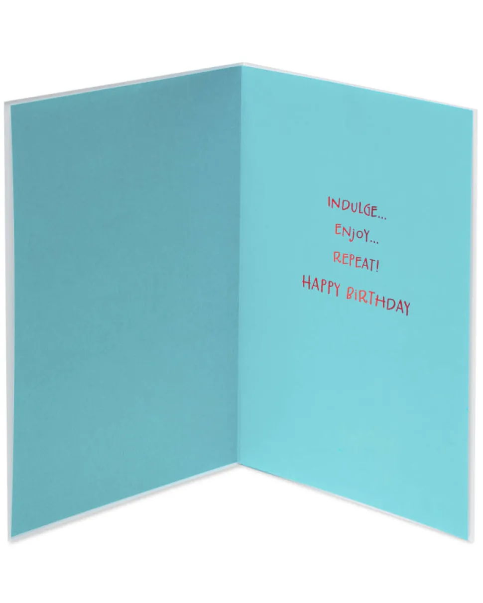 Cake Goes Here Funny Cat Birthday Greeting Card