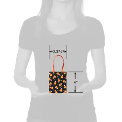 Candy Corn 4″ Small Halloween Party Favor Bag, 6 Bags