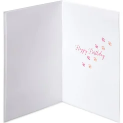 Cat & Flowers Blank Cat Birthday Greeting Card – Designed by Bella Pilar