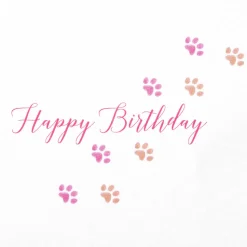 Cat & Flowers Blank Cat Birthday Greeting Card – Designed by Bella Pilar