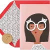 Cat Glasses Blank Greeting Card