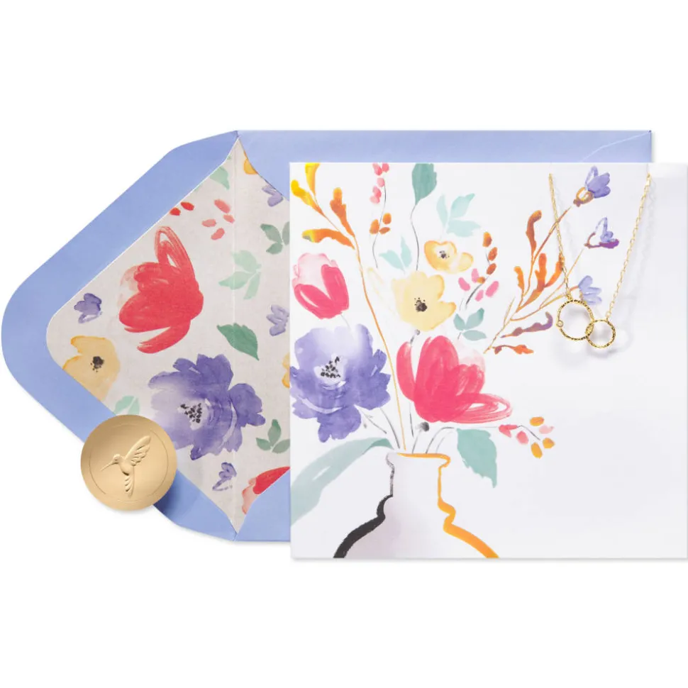 Celebrating You Birthday Greeting Card with Necklace