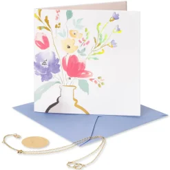 Celebrating You Birthday Greeting Card with Necklace