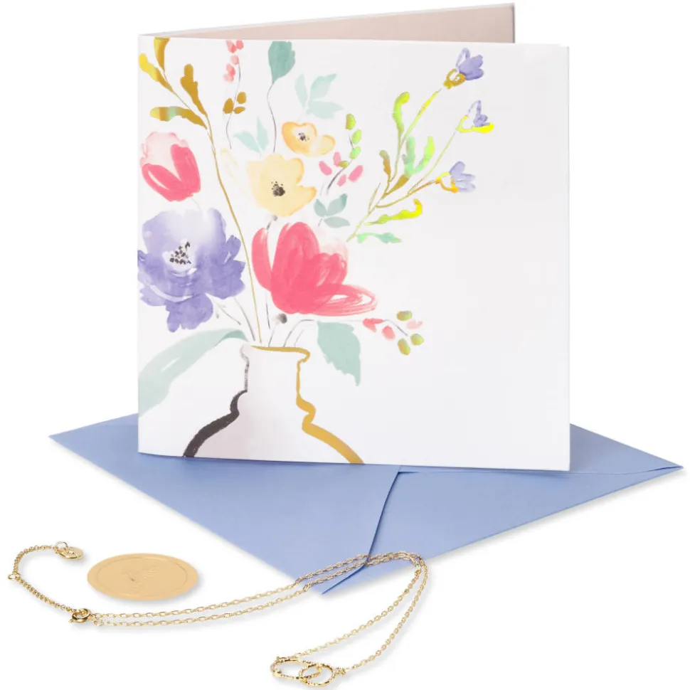 Celebrating You Birthday Greeting Card with Necklace