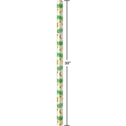 Celestial Evergreen Christmas Wrapping Paper Rolls, 3 Rolls