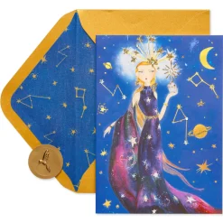 Celestial Girl Birthday Greeting Card