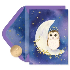 Celestial Owl 14-Count Blank Greeting Cards with Envelopes