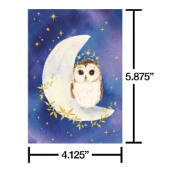 Celestial Owl 14-Count Blank Greeting Cards with Envelopes