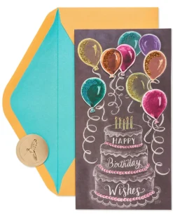 Chalkboard Cake Birthday Greeting Card
