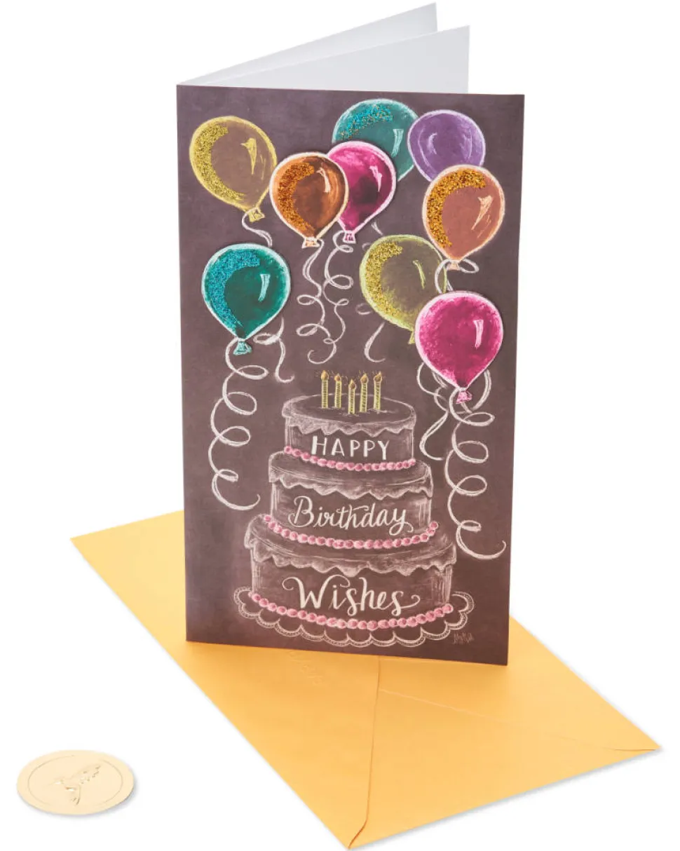 Chalkboard Cake Birthday Greeting Card