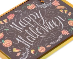 Chalkboard Happy Halloween Greeting Card