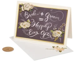 Chalkboard Wedding Greeting Card