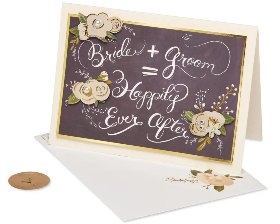 Chalkboard Wedding Greeting Card
