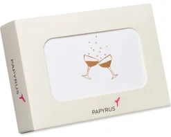 Champagne Glasses Blank Cards with Envelopes, 16-Count