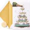Champagne Pyramid Wedding Greeting Card- Designed by Bella Pilar