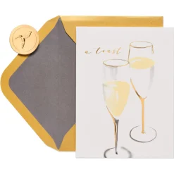 Champagne Toast Wedding Greeting Card