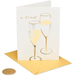 Champagne Toast Wedding Greeting Card