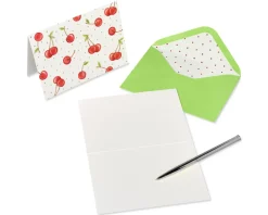 Cherries Boxed Blank Note Cards with Envelopes, 12-Count