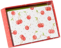 Cherries Boxed Blank Note Cards with Envelopes, 12-Count