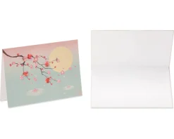 Cherry Blossoms Blank Greeting Card Bundle, 2-Count