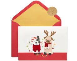 Christmas Dogs Christmas Greeting Card