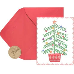 Christmas Tree in Pot Holiday Boxed Cards, 20-Count