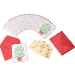 Christmas Tree in Pot Holiday Boxed Cards, 20-Count