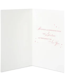 Christmas Tree with Holiday Ornaments Christmas Boxed Cards – Glitter-Free, 12-Count