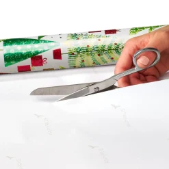 Christmas Trees and Candy Canes Holiday Wrapping Paper Set, 2 Rolls, 2 Ribbons, 5 Tags, 12 Labels